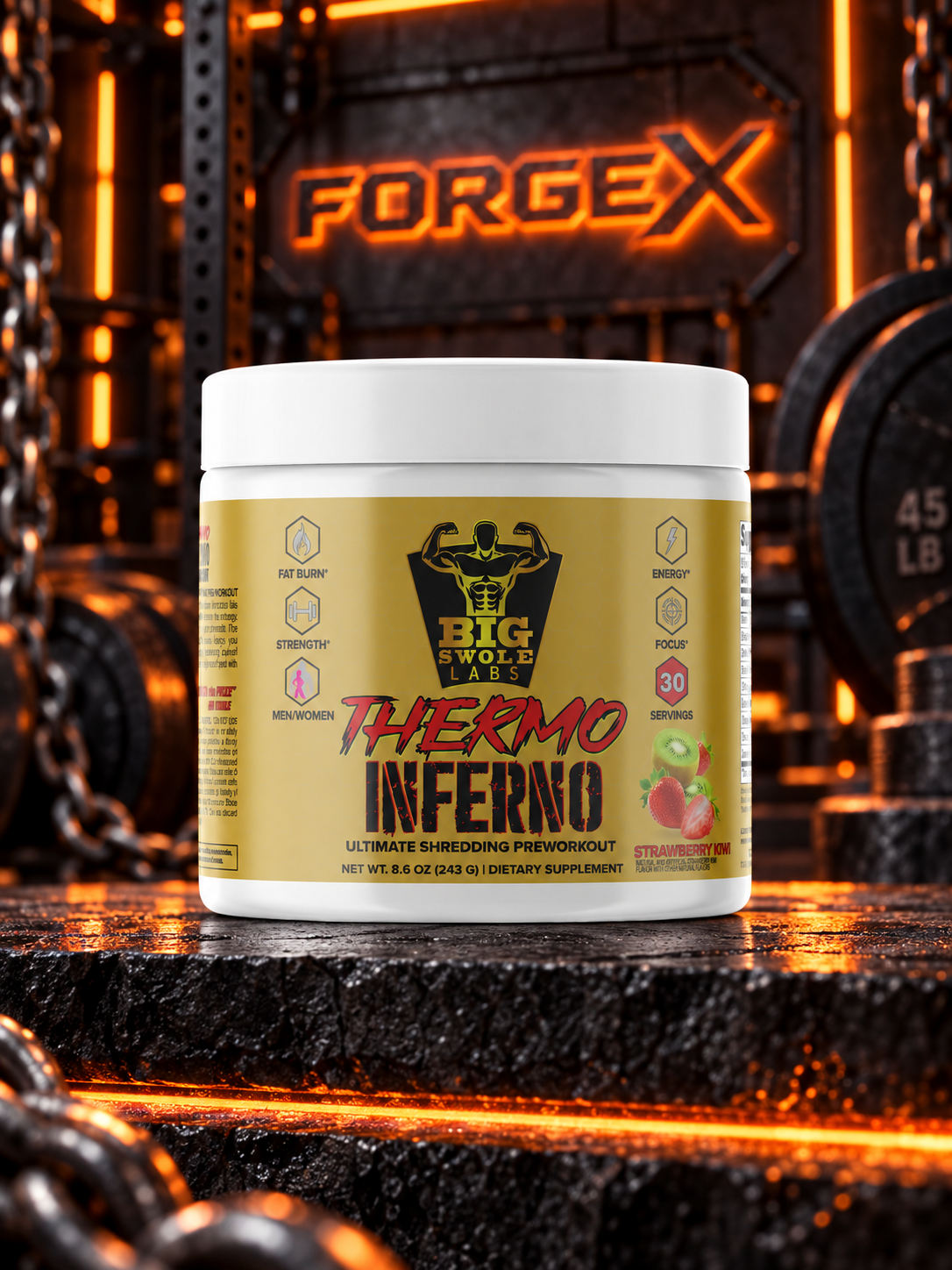 Big Swole Labs — Thermo Inferno — Клубника — киви