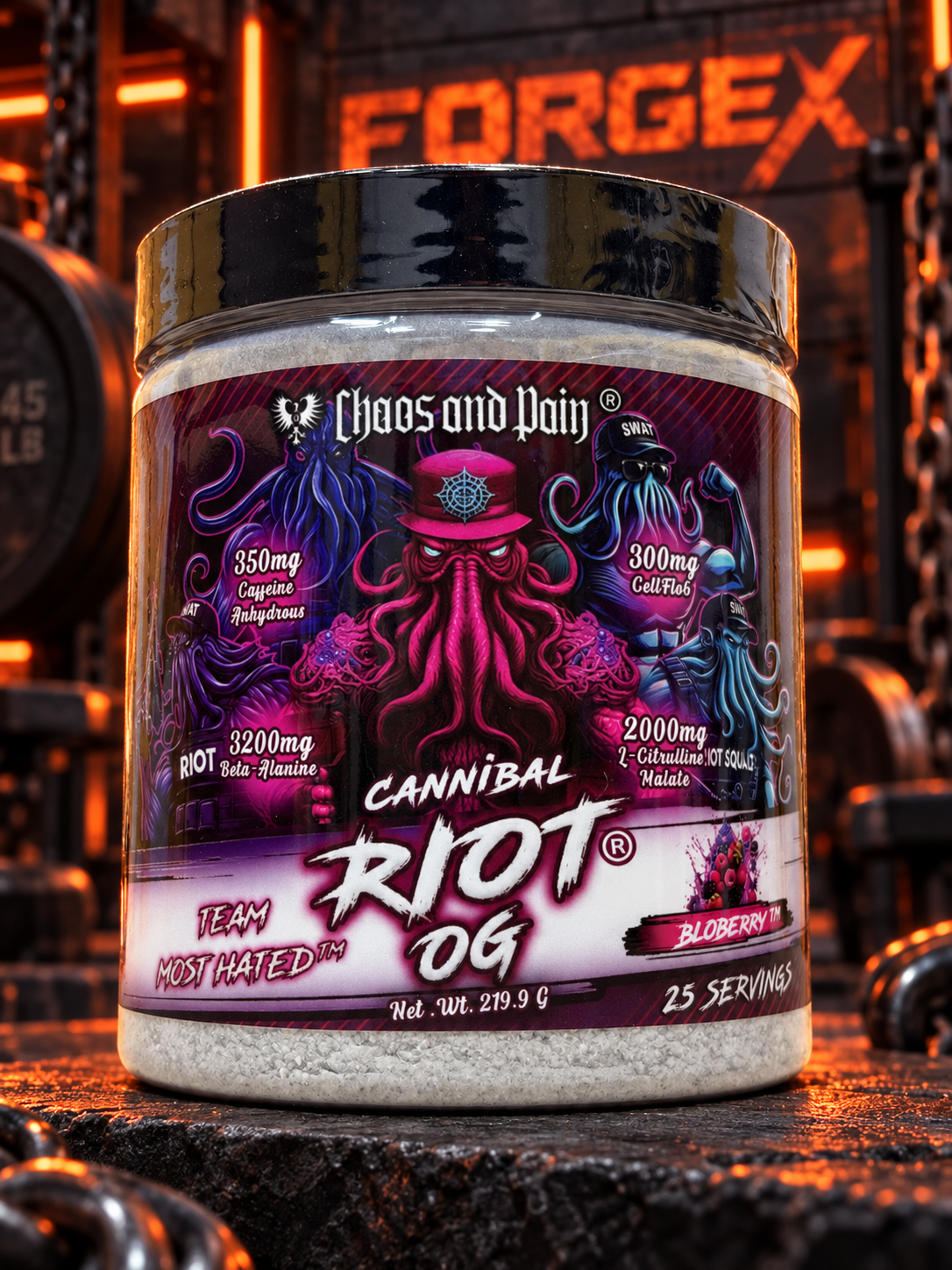 Chaos and Pain — Cannibal Riot OG 220 г — Ягодный микс