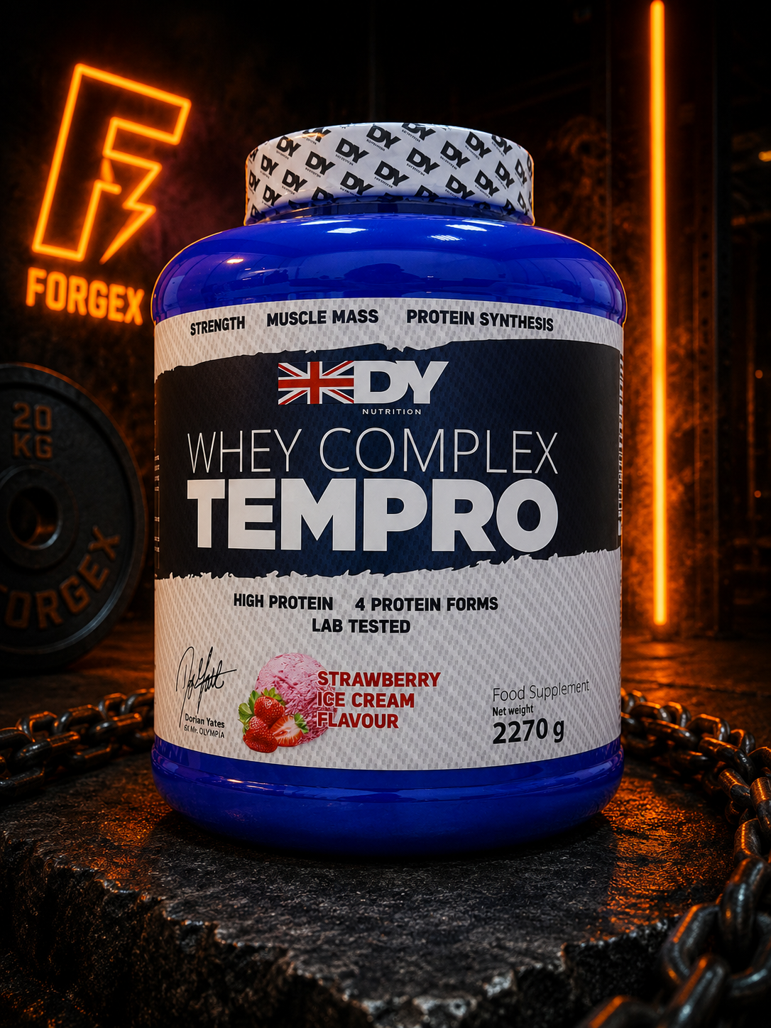 Dorian Yates Nutrition Whey Tempro Protein Complex — Клубничное мороженое