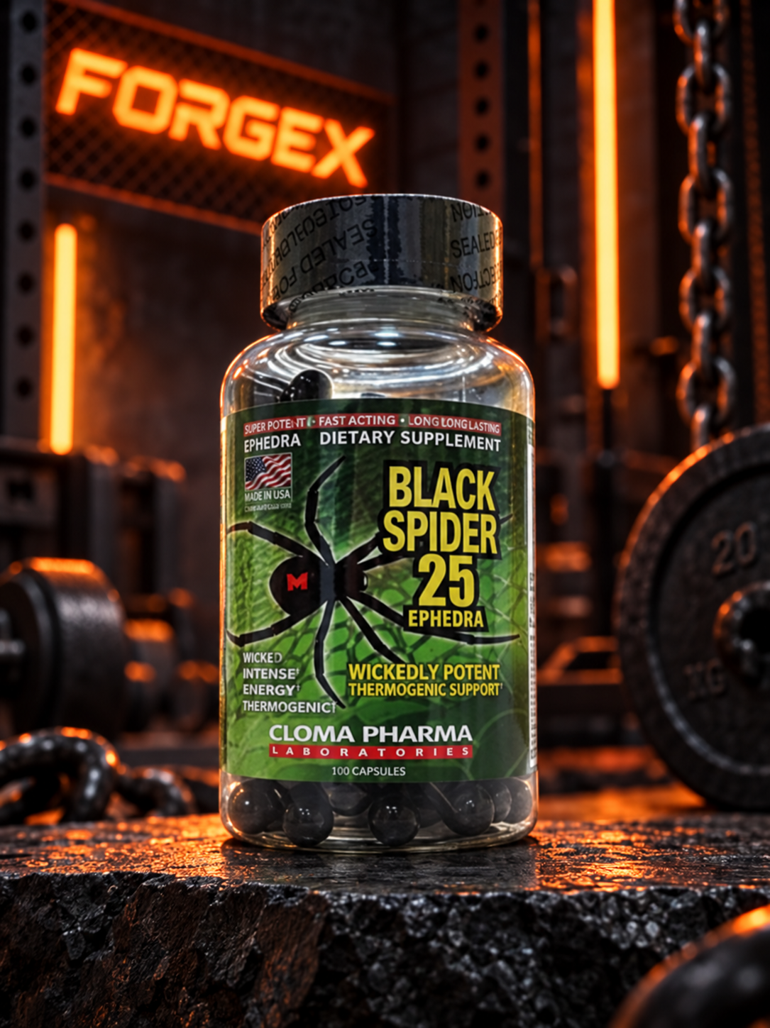 Cloma Pharma - Black Spider 25 (100 caps) 