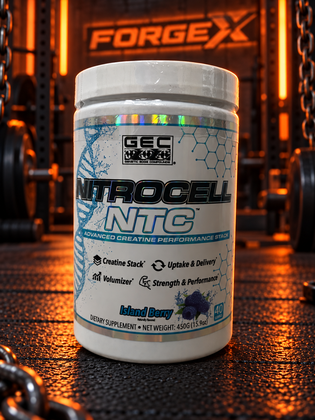GEC Genetic Edge Compounds Nitrocell NTC — 450 г — Ягодный (Island Berry)