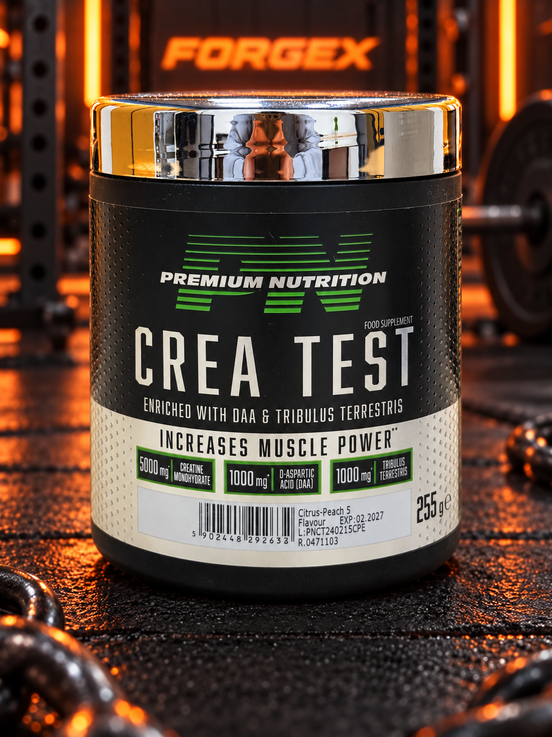 Premium Nutrition Crea Test — 255 г — Персик-цитрус