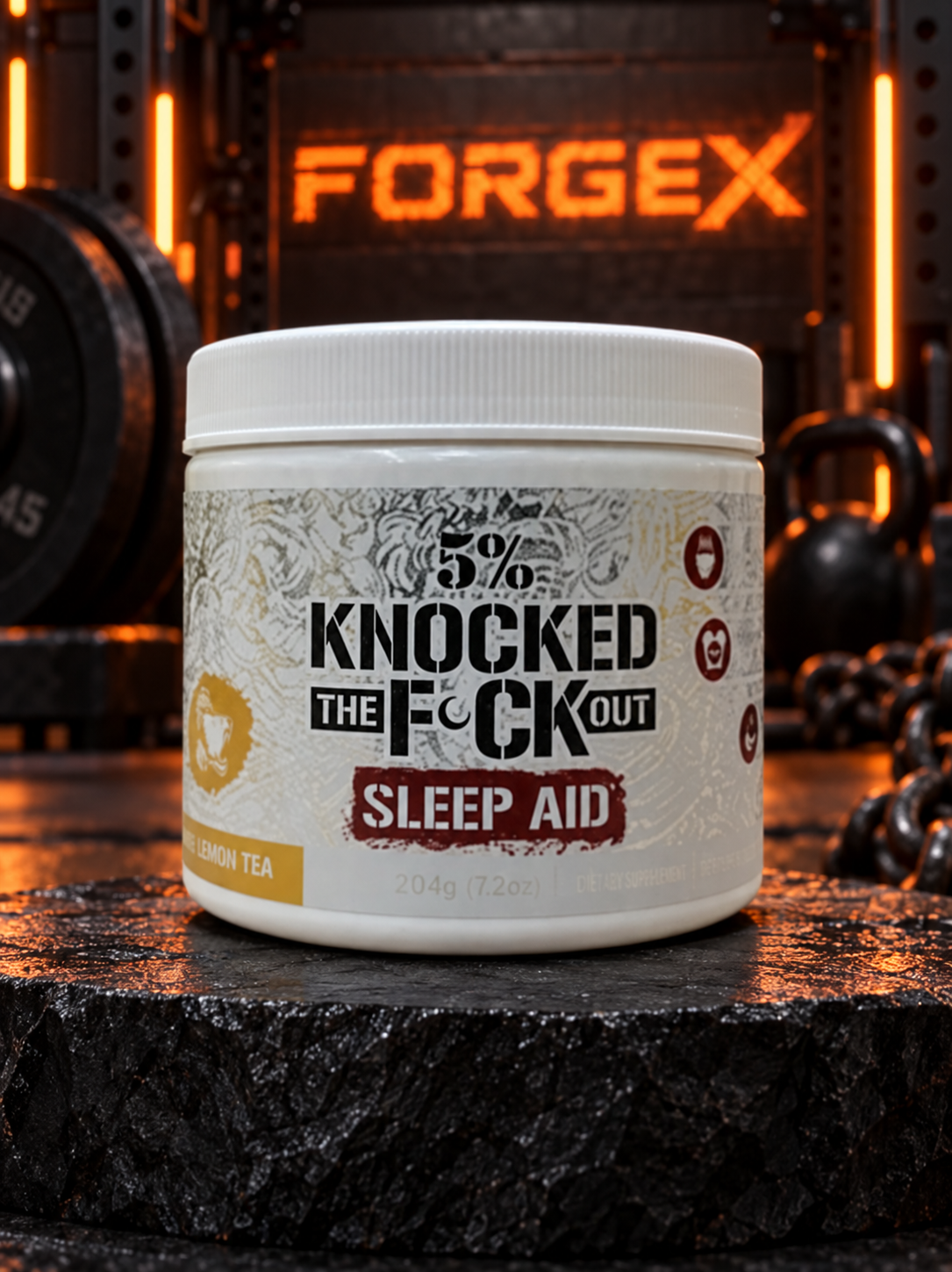 5% Nutrition Rich Piana - Knocked the fuck Out 204g — Лимонный чай