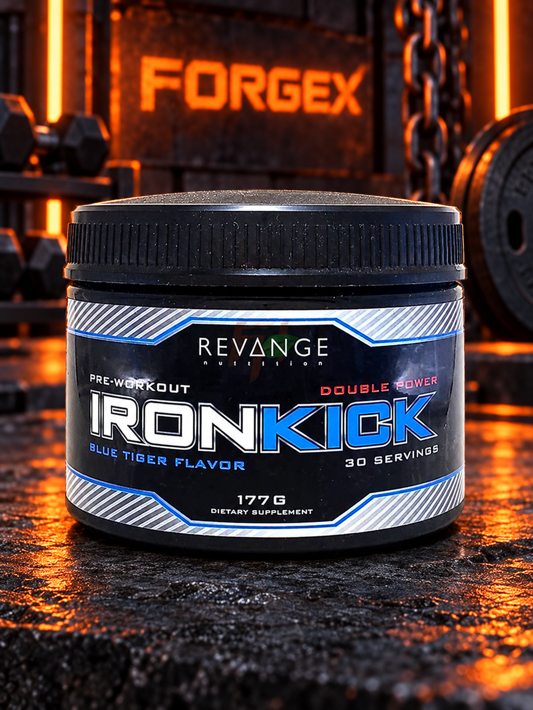 Revange Nutrition — Iron Kick — Blue Tiger
