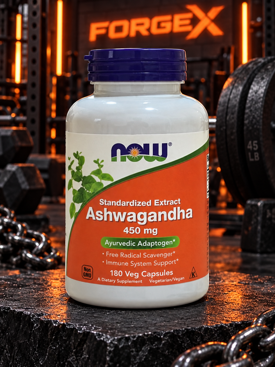 NOW Foods-Ashwagandha 450 mg 180caps — Не указан
