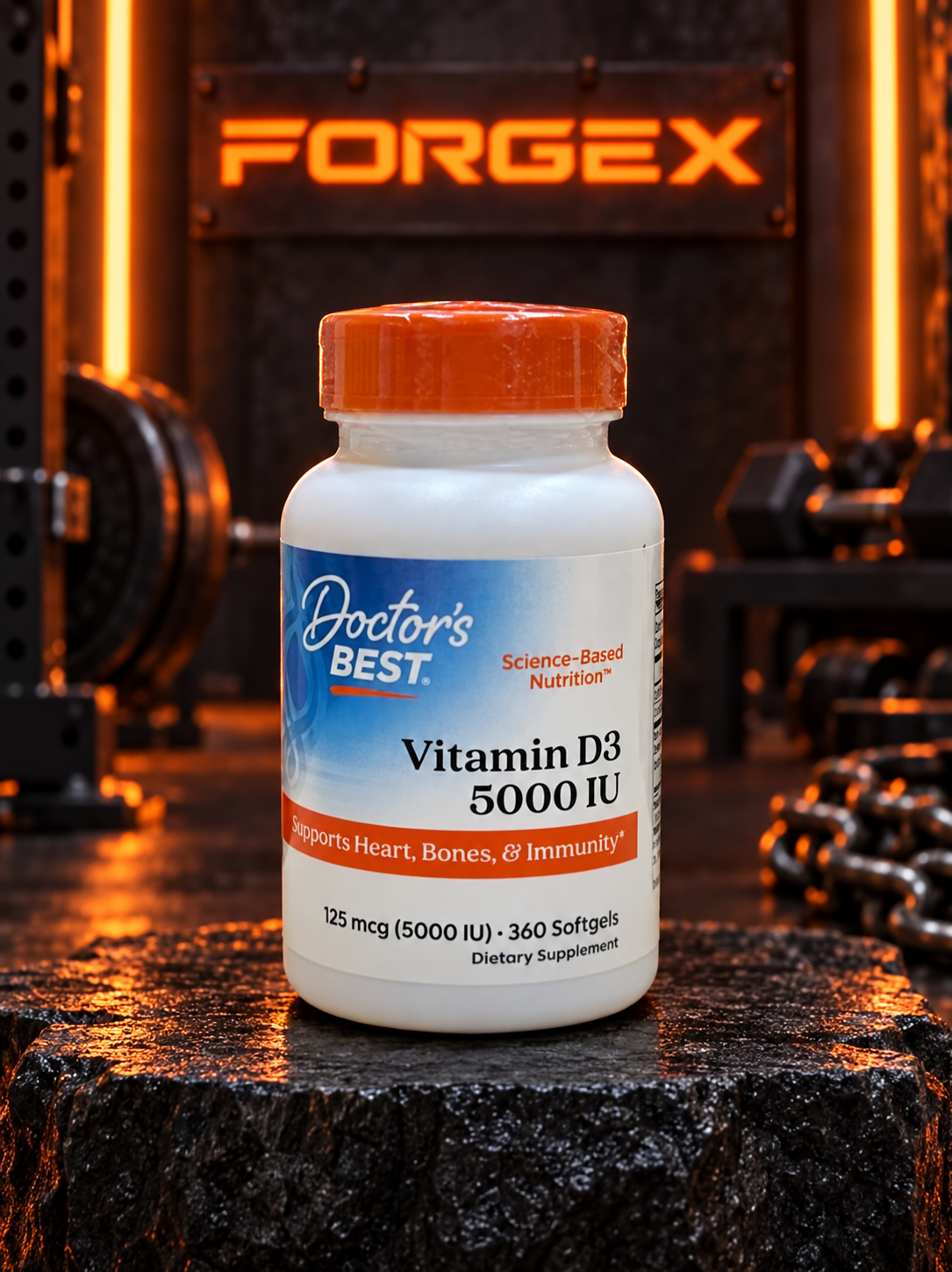 Doctor's Best - VIT D3 5000 IU -360 softgels — Не указан