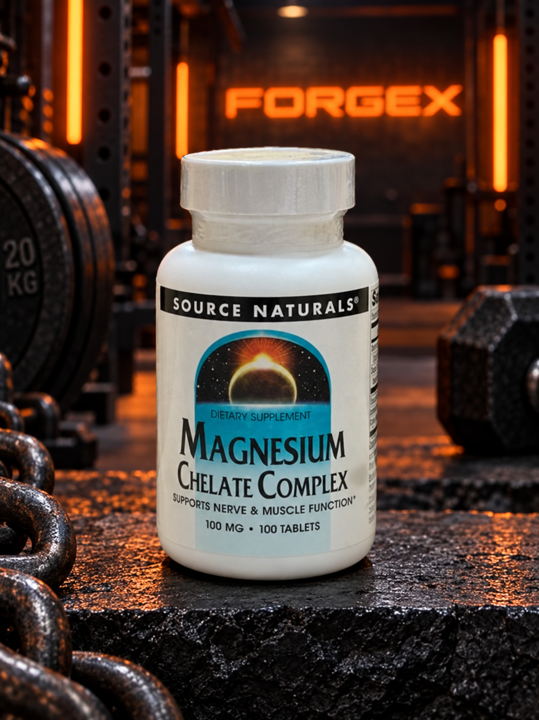 Source Naturals, комплекс хелата магния, 100 мг, 100 таблеток — Не указан