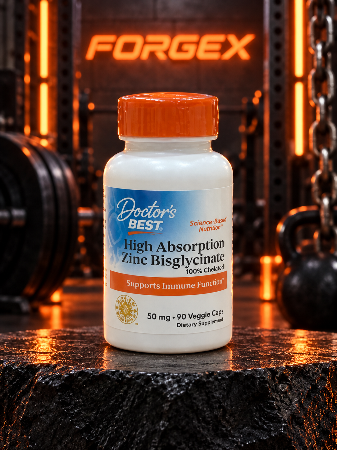 Doctor's Best Zinc Bisglycinate 50mg 90caps — Не указан
