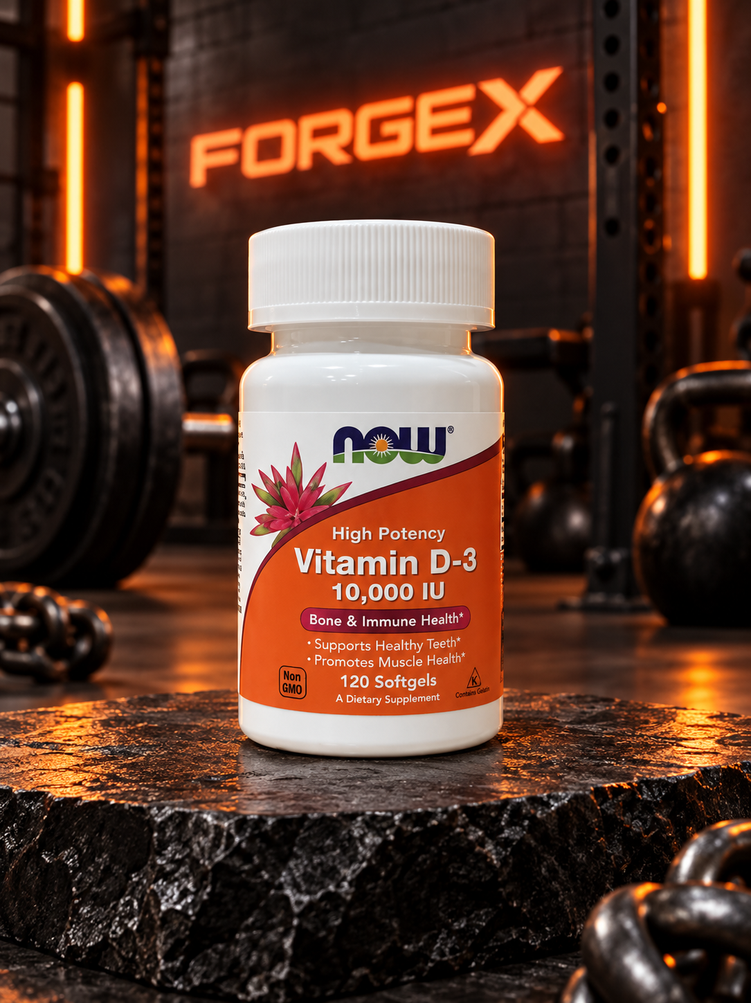 NOW - Vitamin D3 10000IU 120 softgels — Не указан