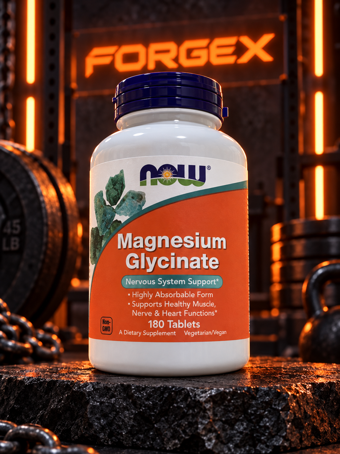 NOW - Magnesium Glycinate 180tab — Не указан