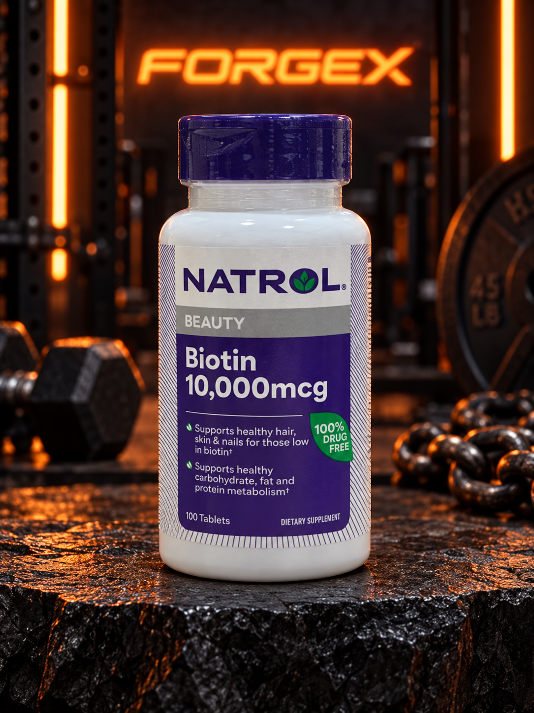Natrol Biotin 10,000 mcg — Не указан